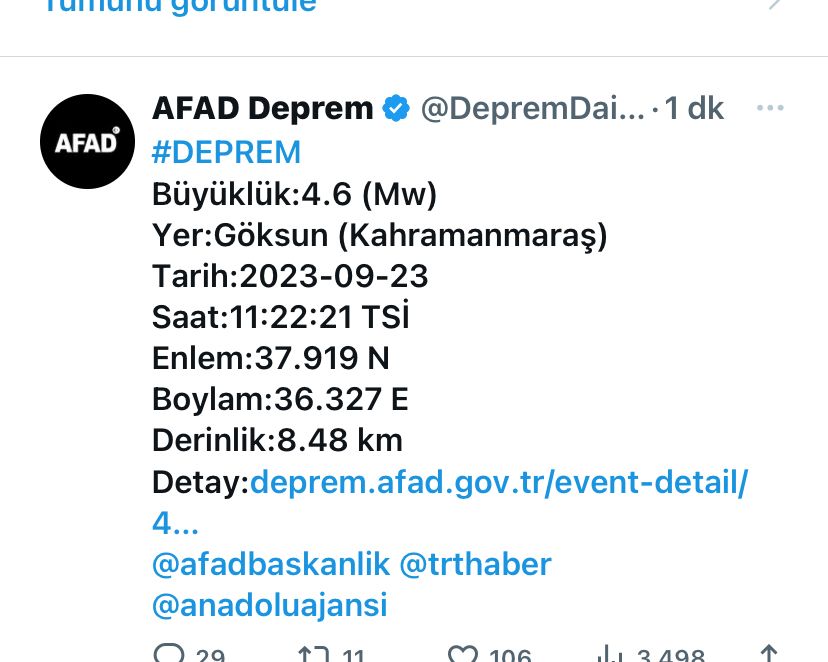 Son dakika: Kahramanmaraş'ta 4.6 büyüklüğünde deprem!