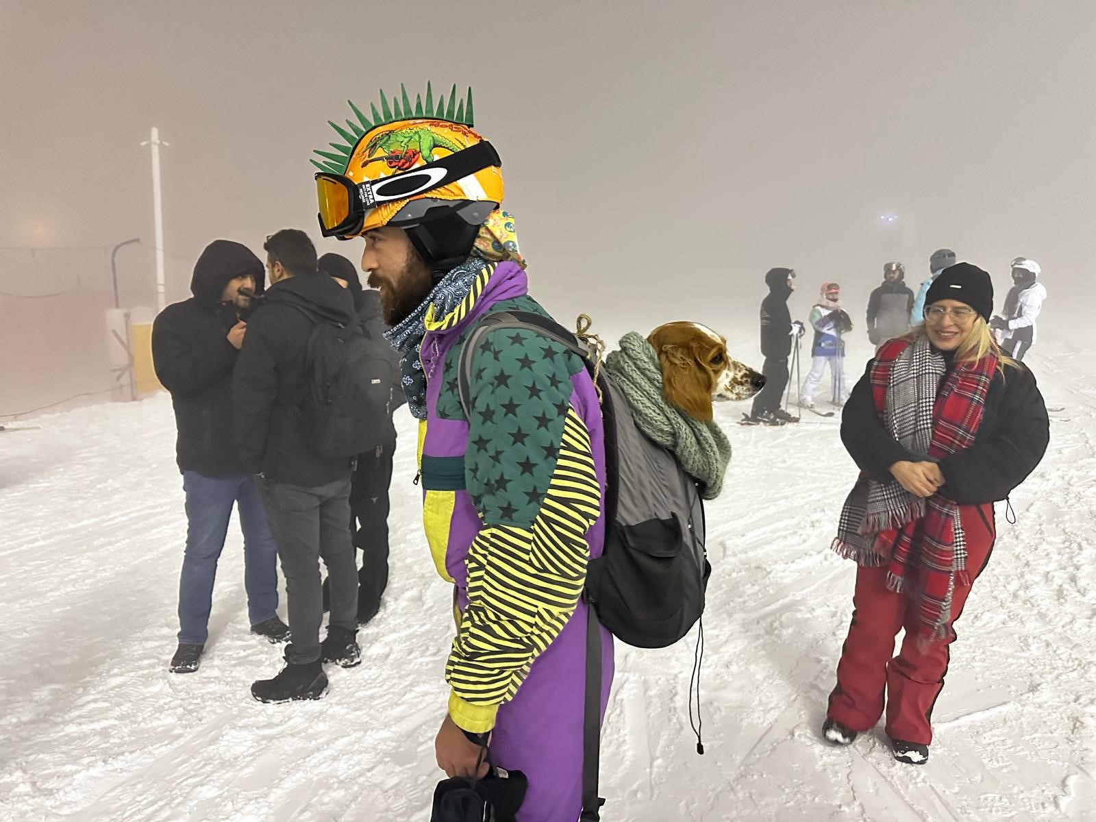 Yeni yıl coşkusunu Erciyes'te yaşadılar!