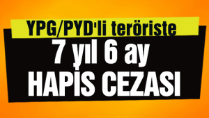 YPG/PYD'li teröriste, 7 yıl 6 ay hapis cezası