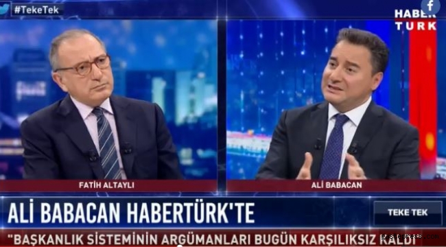 Ali Babacan'dan kritik açıklamalar