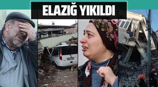 Elazığ'da şiddetli depremin ardından hava aydınlandığında korkunç görüntüler ortaya çıktı!