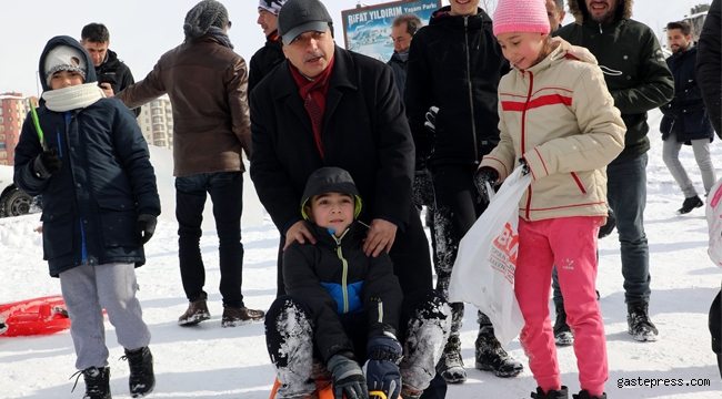 Kayseri Talas Belediyesinden Kızak Keyfi