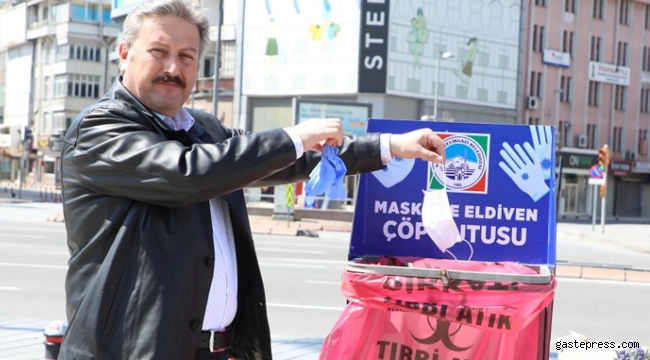 Kayseri Melikgazi'de Maske ve Eldivenler Özel Atık Kutusunda Toplanacak!