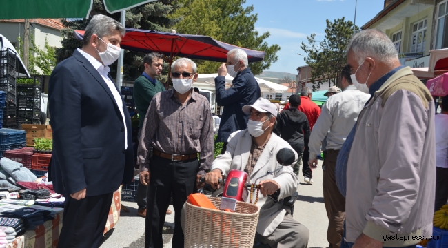 Kayseri Bünyan Belediye Başkanı Özkan Altun; Pazar Yerinde Önlemleri İnceledi