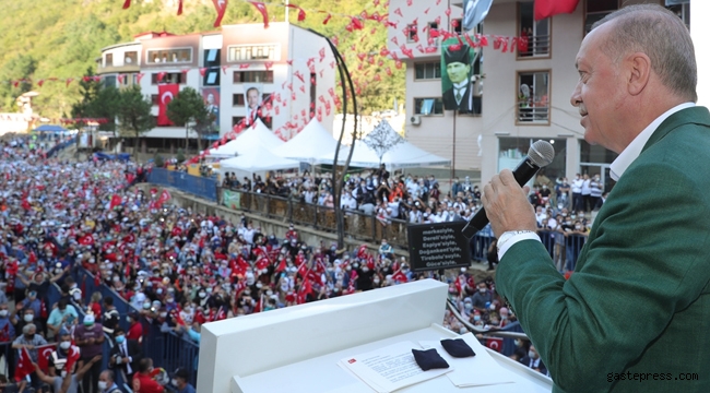 Cumhurbaşkanı Erdoğan Giresun'da! '50 bin liraya kadar olan zararları hibeyle karşılanacak'