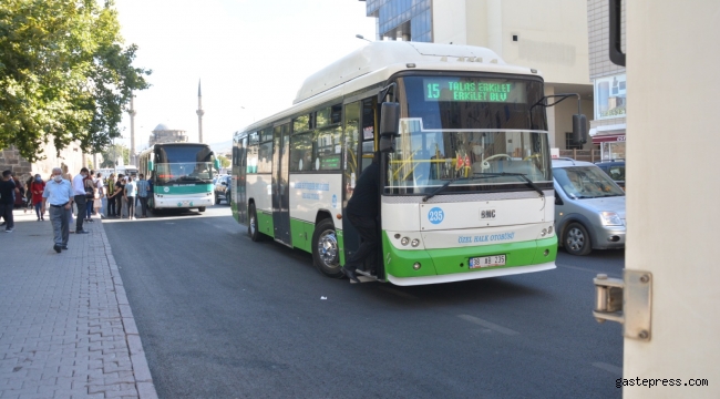 Kayseri'de toplu taşımaya 'korona' takviyesi