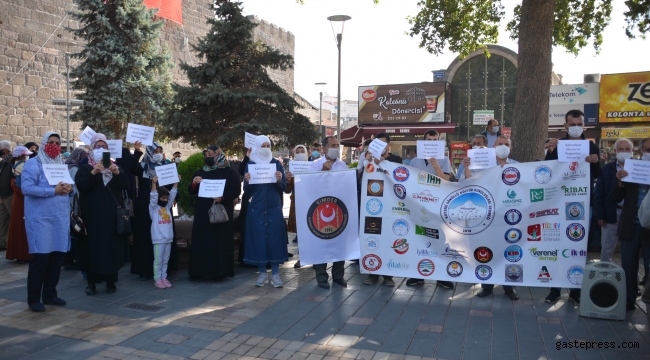 Kayseri'de, Macron protesto edildi!