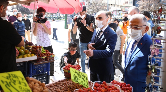 Kayseri'de Vali ve Başkan Salgınla Mücadele Denetimlerini Sürdürüyor!