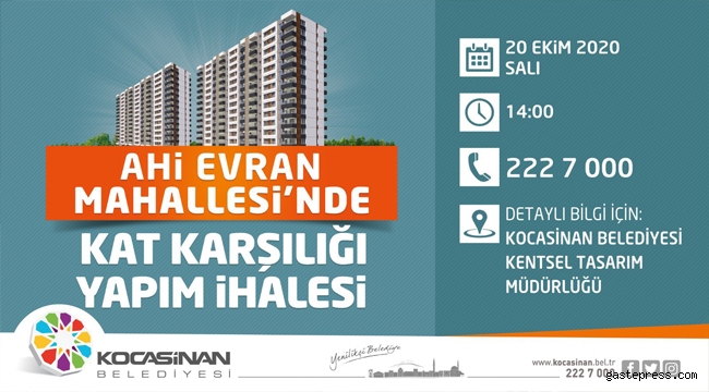 Kayseri Kocasinan, Ahi Evran'da Kentsel Dönüşümü Hızlandırıyor!