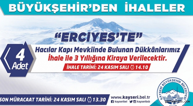 Kayseri Büyükşehir'den ihale!