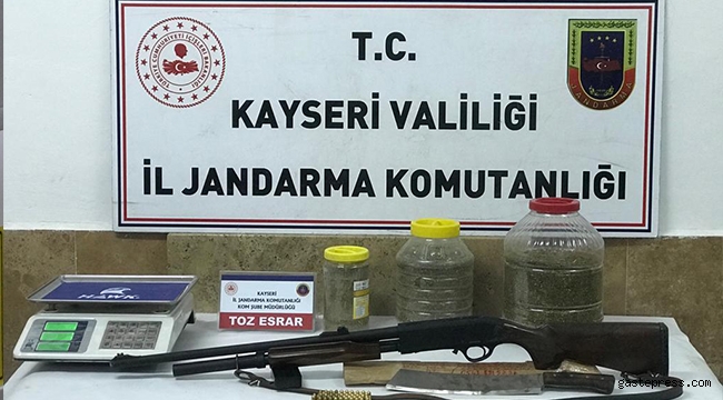 Kayseri’de Jandarma'dan uyuşturucu satıcılarına darbe: 2 gözaltı!