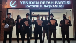 Yeniden Refah Partisi Kayseri İl Gençlik Kollarından esnafa siftah parası!