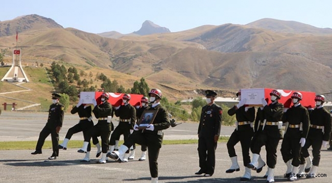 Şehit teğmen ve uzman çavuş, memleketlerine uğurlandı