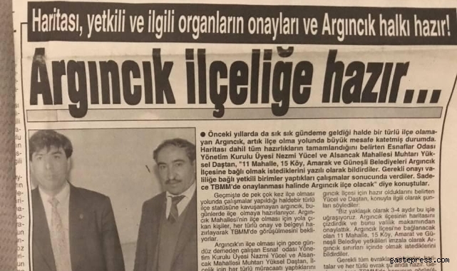 Kayseri Argıncık mahallesinin 30 yıllık hayali!