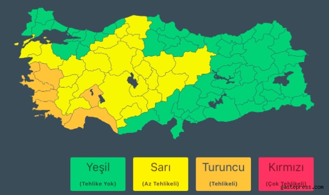 İçişleri Bakanlığı'ndan 6 il için turuncu kodlu yağış uyarısı!