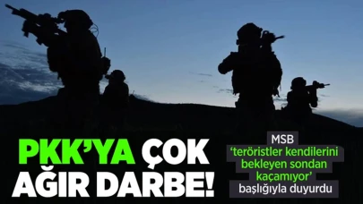 MSB duyurdu! Terör örgütü PKK'ya büyük darbe: 36 terörist etkisiz hale getirildi!