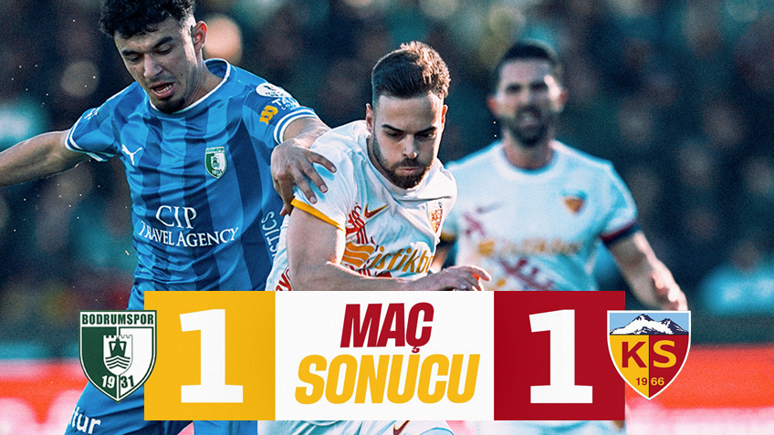 Bellona Kayserispor, Bodrum'dan 1 puan çıkardı!