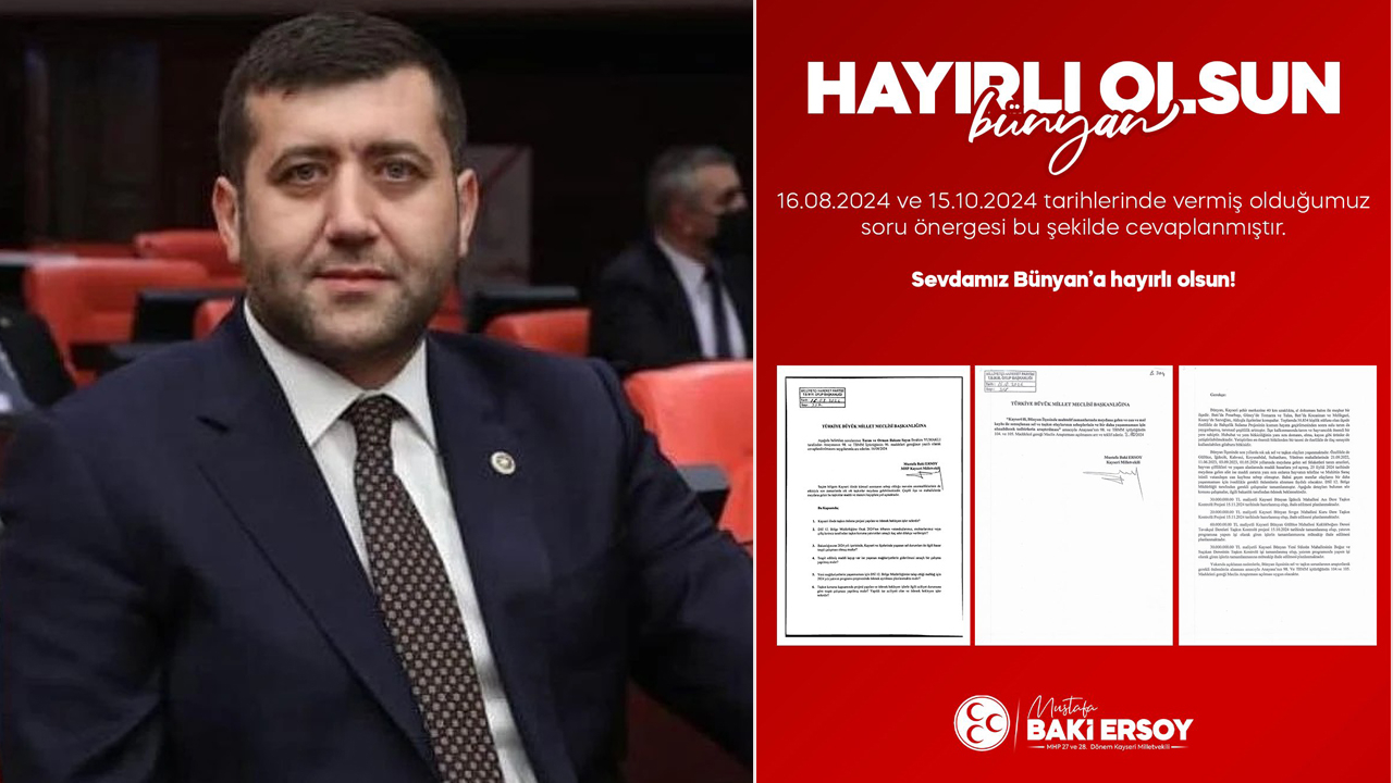 Baki Ersoy’dan Bünyan’a Müjde: Dere Islah Çalışmaları İçin Ödenek Çıkarıldı!