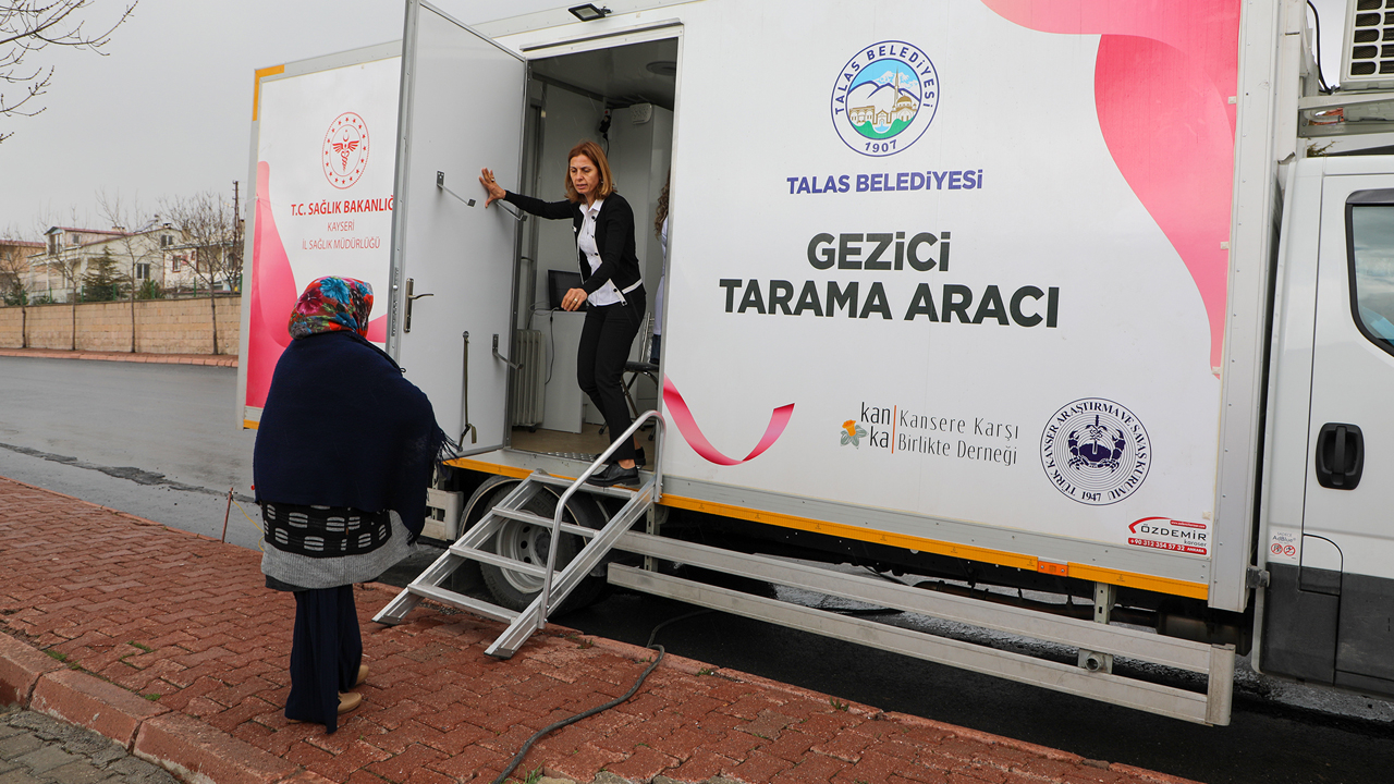 Talas'ın 'Gezici Kanser Tarama Aracı' büyük hizmet!