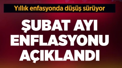 Şubat ayı enflasyonu açıklandı yıllık enflasyon geriledi!