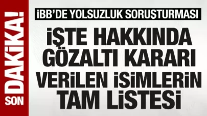 Son Dakika: İBB'de Yolsuzluk Soruşturması - Gözaltı Kararı Verilen İsimler Açıklandı!