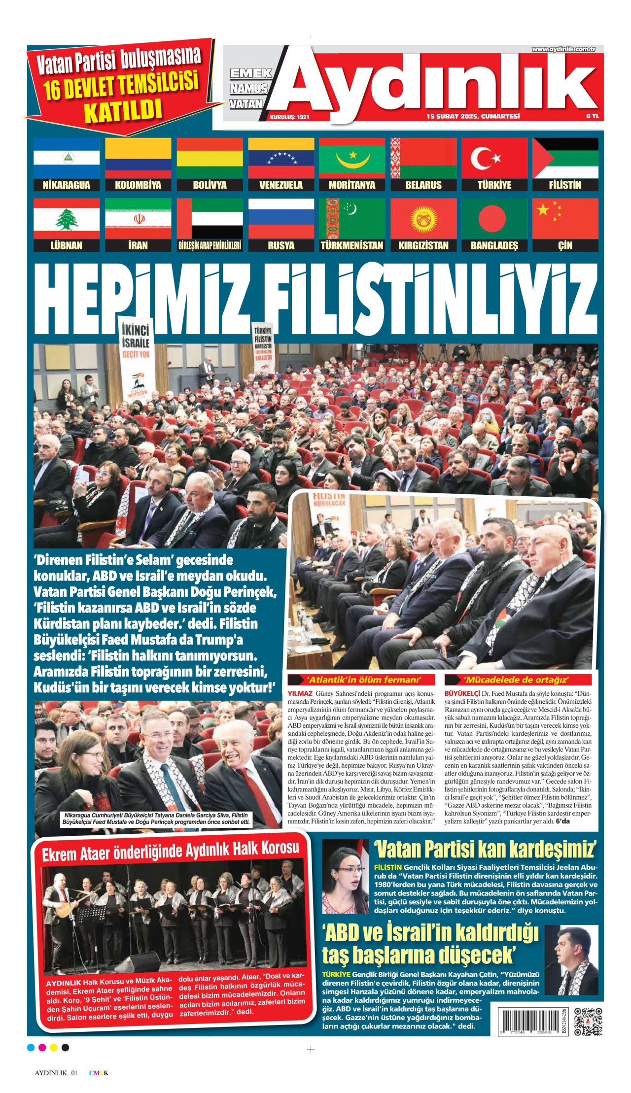 AYDINLIK GAZETESİ Gazete Manşeti